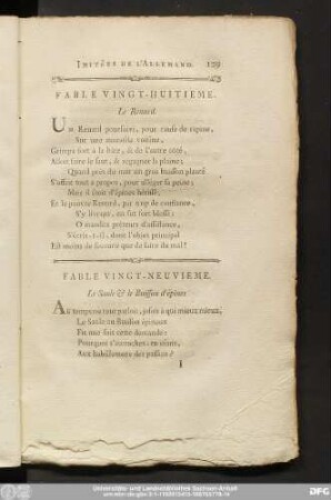 Fable Vingt-Huitieme. Le Renard.
