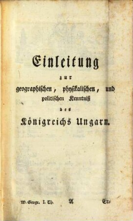 Geographie des Königreichs Ungarn, 1
