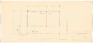 Gartenanlage Verbandsberufsschule, Grevenbroich: Berufsschulgebäude, Aula-Trakt, Grundriss Erdgeschoss 1:100