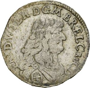 Dritteltaler des Kurfürsten Friedrich Wilhelm von Brandenburg, 1671