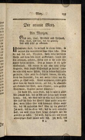 295-306, Der neunte Merz. - Der eilfte Merz.