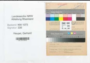 Entnazifizierung Gerhard Haupei , geb. 23.01.1891 (Landwirt)