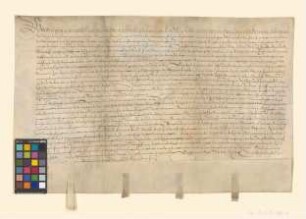 Obligation über 600 Taler, die Joachim von Wilmersdorf den Städten Berlin, Cölln, Spandau, Bernau leiht.