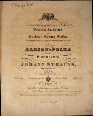 Albion-Polka : für das Pianoforte ; 102tes Werk