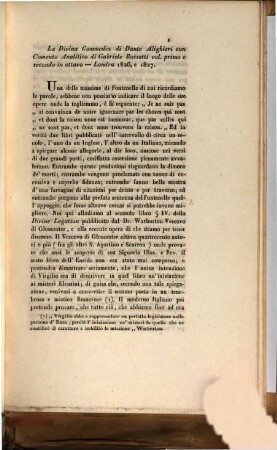 Osservazioni sul comento analitico della divina commedia