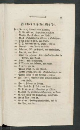 Einheimische Gäste