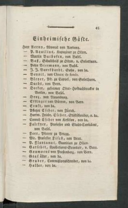 Einheimische Gäste