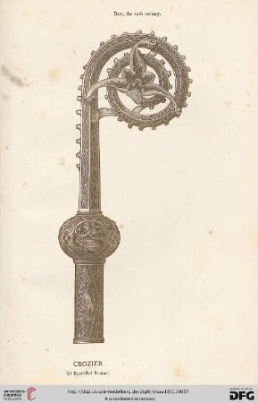 Crozier of encrusted enamel. In the possession of H. Magniac, Esq.