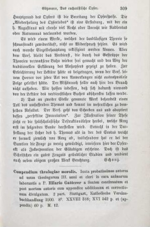 309-311 [Rezension] Compendium theologiae moralis