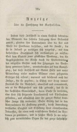 381-384 Anzeige über die Fortsetzung des Katholiken