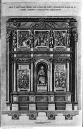 Basilicae S. Mariae Maioris de urbe a Liberio papa I usque ad Paulum V. Pont. Max., Taf. 206: Rom, S. Maria Maggiore, Grabmal Pauls V. in der Cappella Paolina