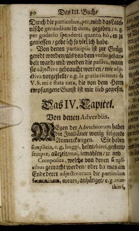 Das IV. Capitel. Von denen Adverbiis