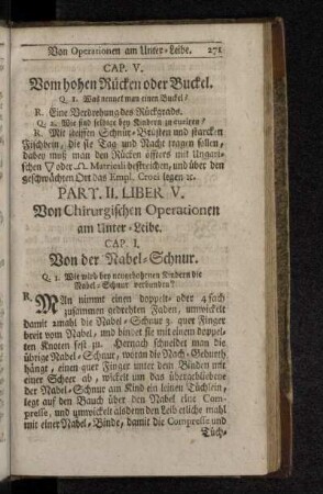 Liber V. Von Chirurgischen Operationen am Unter-Leibe.