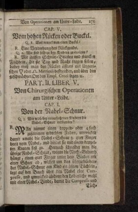 Liber V. Von Chirurgischen Operationen am Unter-Leibe.
