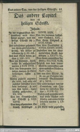 Das andere Capitel von der heiligen Schrifft
