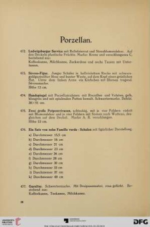 Porzellan (Nr. 472-525)