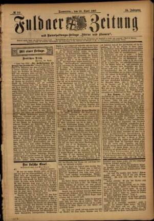 Ausgabe vom Donnerstag, den 29. April 1897.