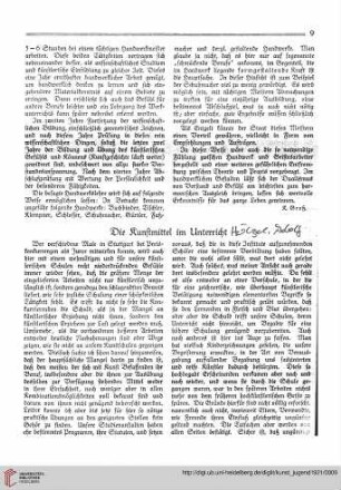 N.F. 1.1921 S. 9-10: Die Kunstmittel im Unterricht