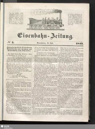 Eisenbahn-Zeitung : Organ der Vereine deutscher Eisenbahn-Verwaltungen und Eisenbahn-Techniker