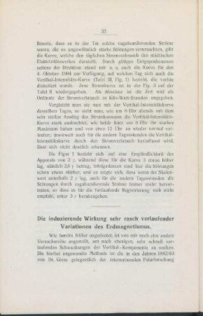 Die induzierende Wirkung sehr rasch verlaufender Variationen des Erdmagnetismus.