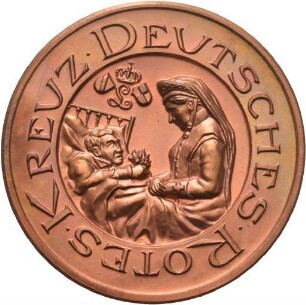 Verdienstmedaille des Landesverbands Baden-Württemberg des Deutschen Roten Kreuzes von Victor Huster (Kupferprobe der silbernen Medaille)