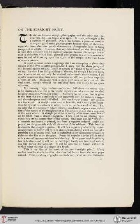 On the Straight Print