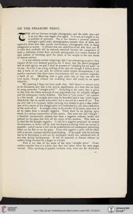 On the Straight Print