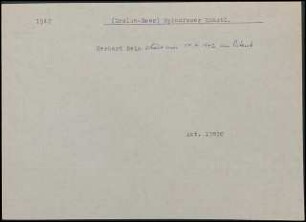 Herbert Rein erhält am 14. Apr. 1942 ein Patent
