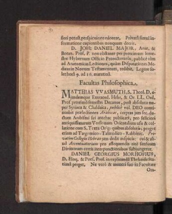 Facultas Philosophica.