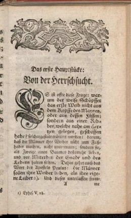 Das erste Hauptstücke: Von der Herrschsucht.