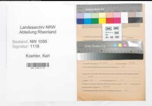 Entnazifizierung Karl Koehler , geb. 24.06.1904 (Zollbeamter)
