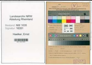 Entnazifizierung Ernst Haelker , geb. 17.01.1909 (Versandmeister)