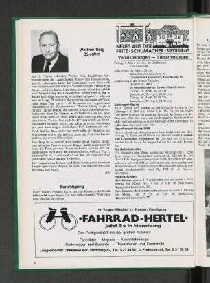 Walther Berg 85 Jahre