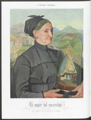"La mujer del sacristán", óleo
