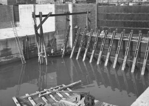 Bau Schleusen Staustufe Kachlet/Donau