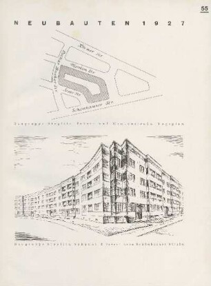 Baugruppe Steglitz. Schaubild Jever- Ecke Schönhauser Straße