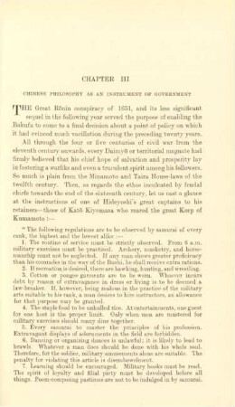 Chapter III. Chinese philosophy as an instrument of government