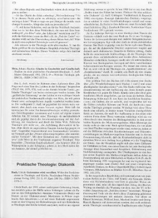 173-175 [Rezension] Bach, Ulrich, Getrenntes wird versöhnt