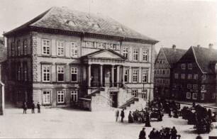 Rathaus und Marktplatz. Detmold, Marktplatz