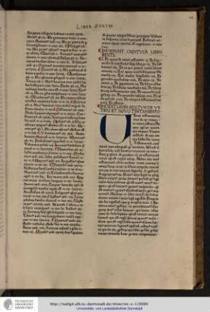 Incipit liber sextus de veteri et novo testamento.