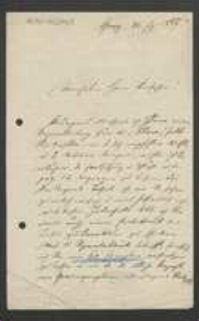 Brief von Gottlieb Haberlandt an Jakob Singer