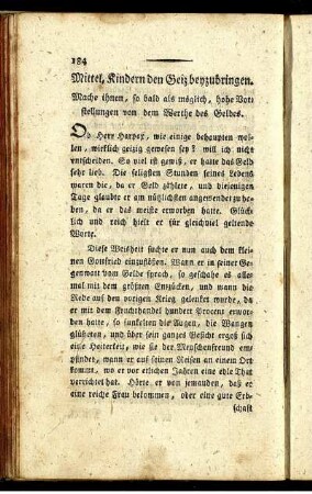 Mittel, Kindern den Geiz beyzubringen.