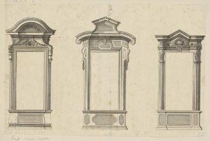 Drei Fensterrahmen