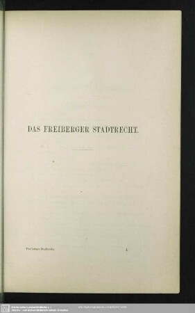 Das Freiberger Stadtrecht