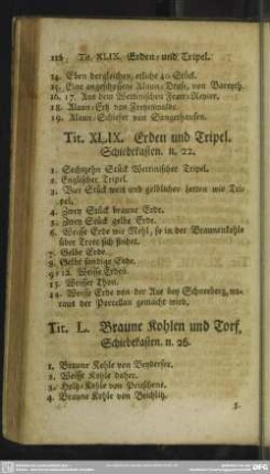 Tit. L. Braune Kohlen und Torf : Schiebekasten. n. 26