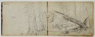 Waldstudie mit zwei Figuren
