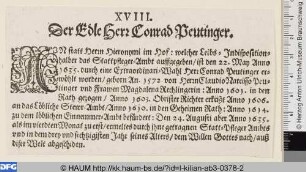 [Conrad Beutinger; Conradvs Pevtinger.]