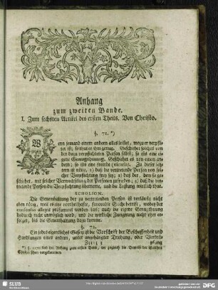 Anhang zum zweiten Bande