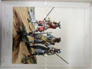 Uniformdarstellung, Offizier, Musketier und Pikenier des Französischen Garde-Infanterie-Regiments, Königreich Frankreich, 1664. Tafel No. 83: Uniformes Française.