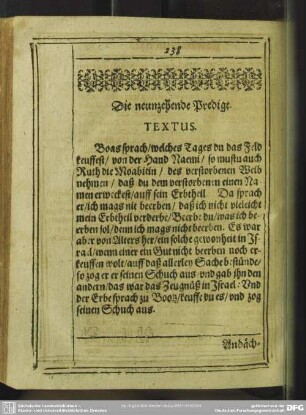 Die neunzehende Predigt